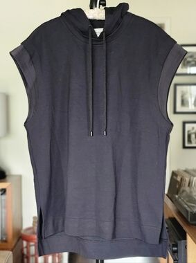 Public School Sleeveless Hooded Sweatshirt in Black